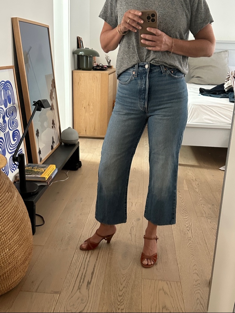 Levi's Cropped Ribcage Jeans 27/26 Levis Premium